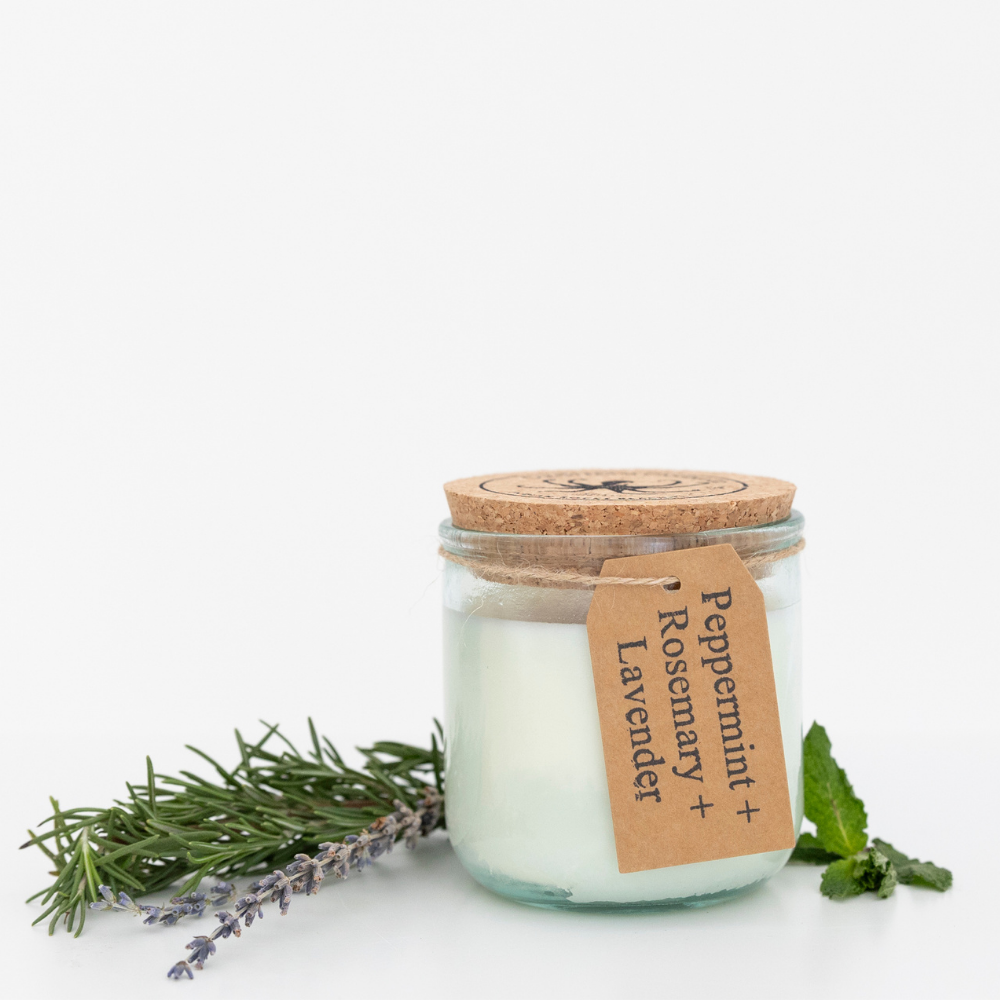 Peppermint + Rosemary + Lavender Therapeutic Soy Candle